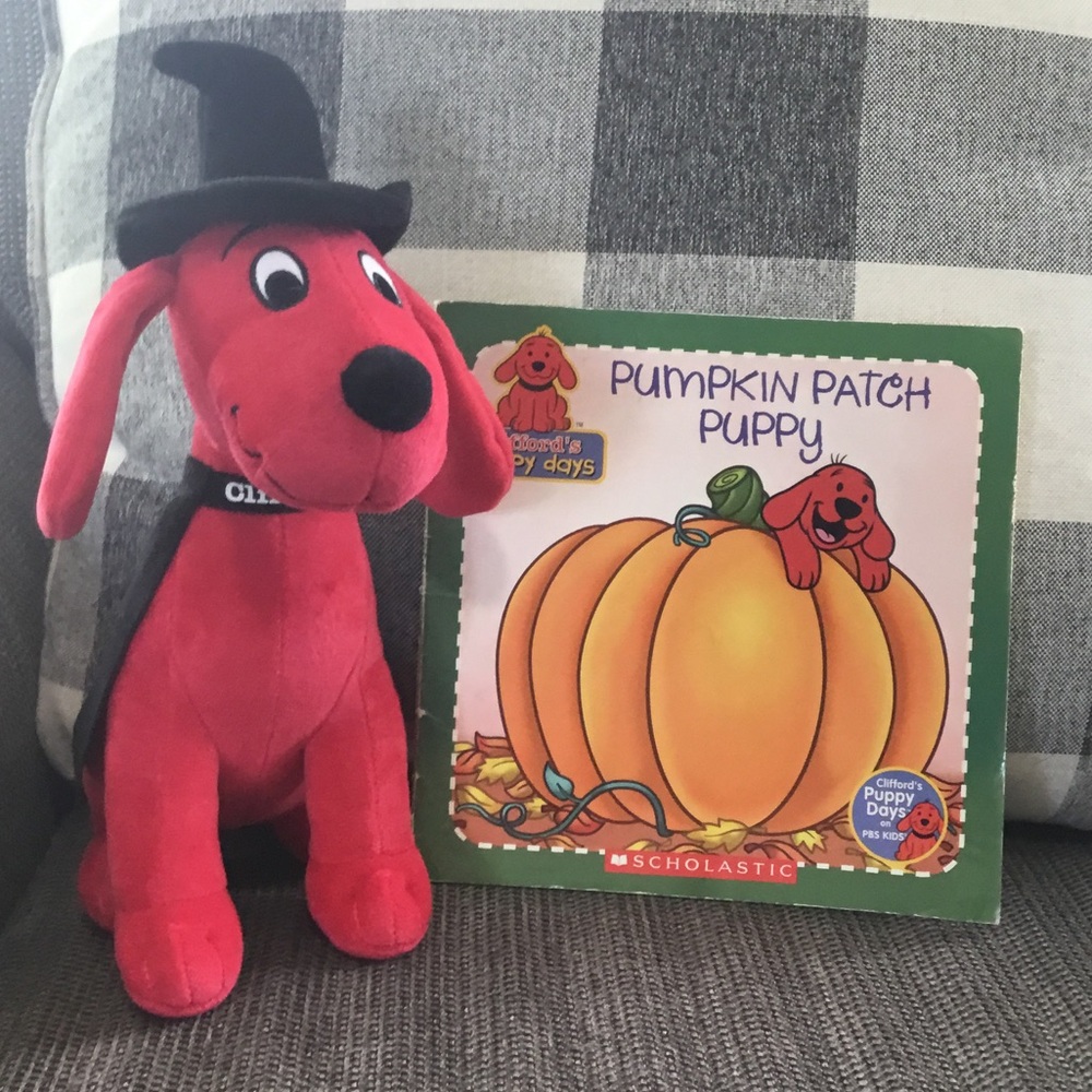 Clifford Halloween Plush & Book Bundle